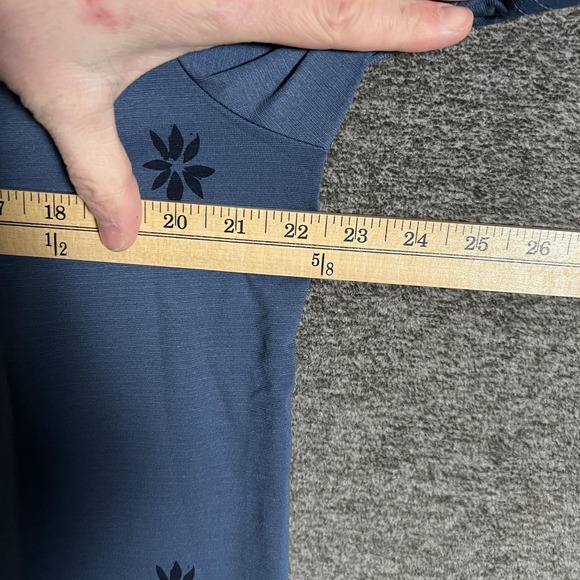 TravisMathew Polo Shirt Mens Large Blue Rome Around Floral Golf Button Down - Picture 6 of 8